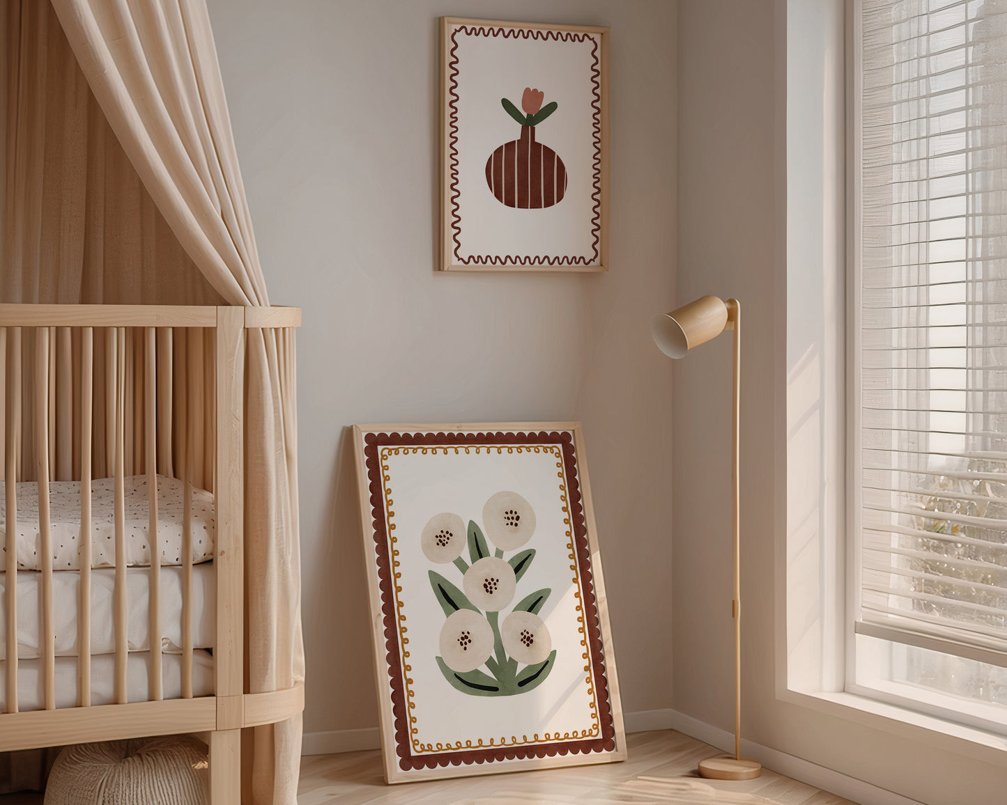 Stripey Vase Nursery Wall Art Print