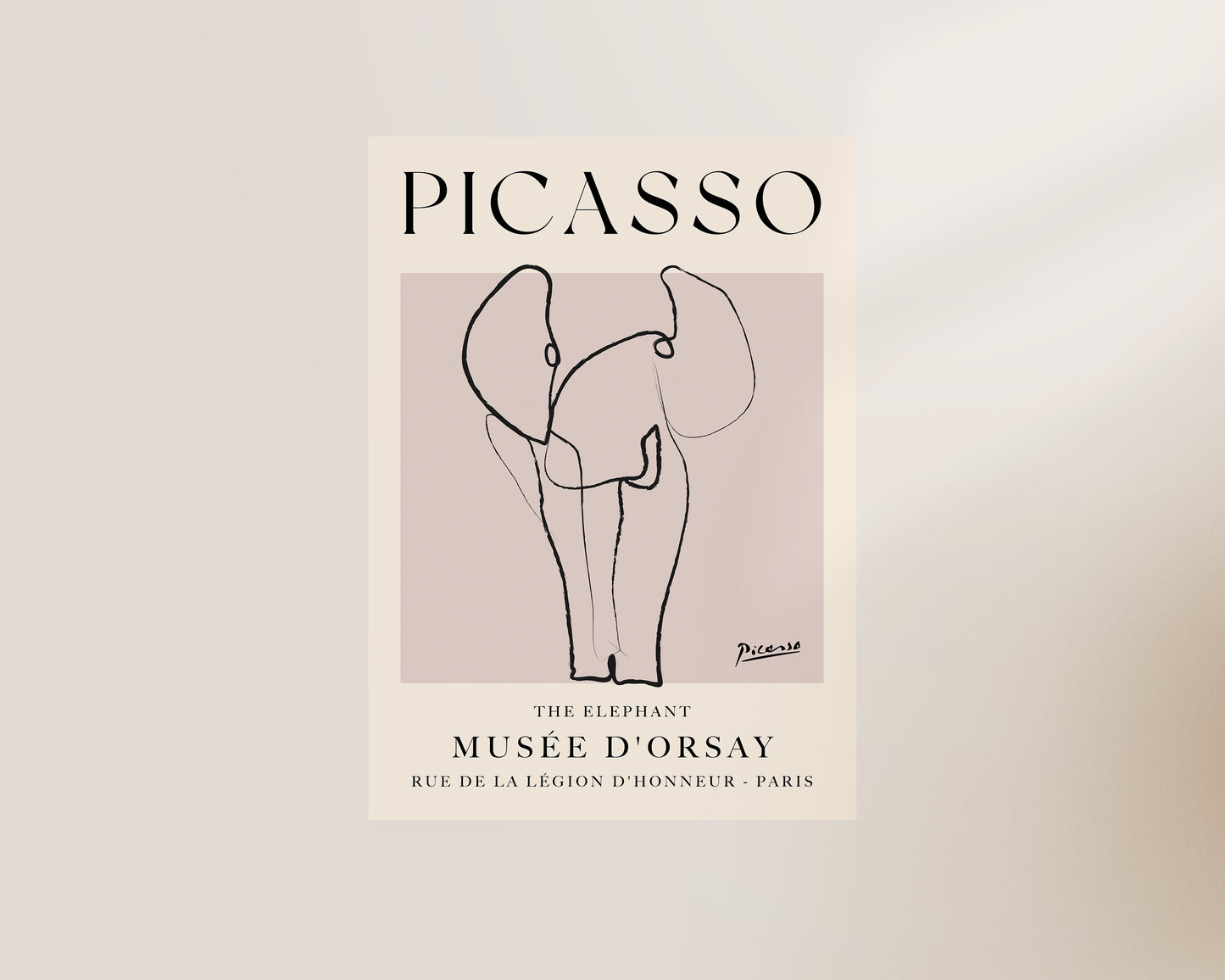 Picasso The Elephant Art Wall Art Print