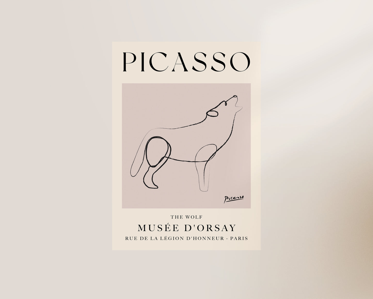 Picasso The Wolf Art Wall Art Print