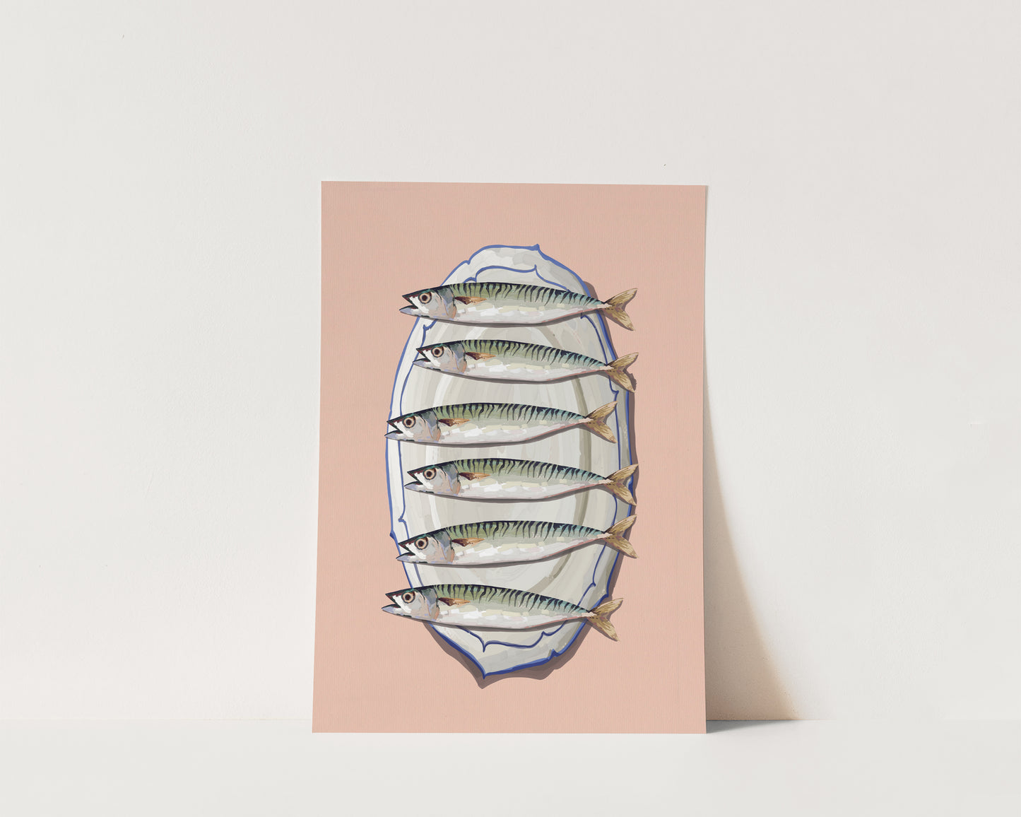 Pink Mackerel Wall Art Print
