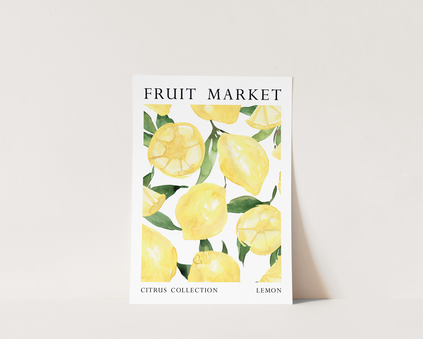 Fruit Market Lemon Art Wall Art Print