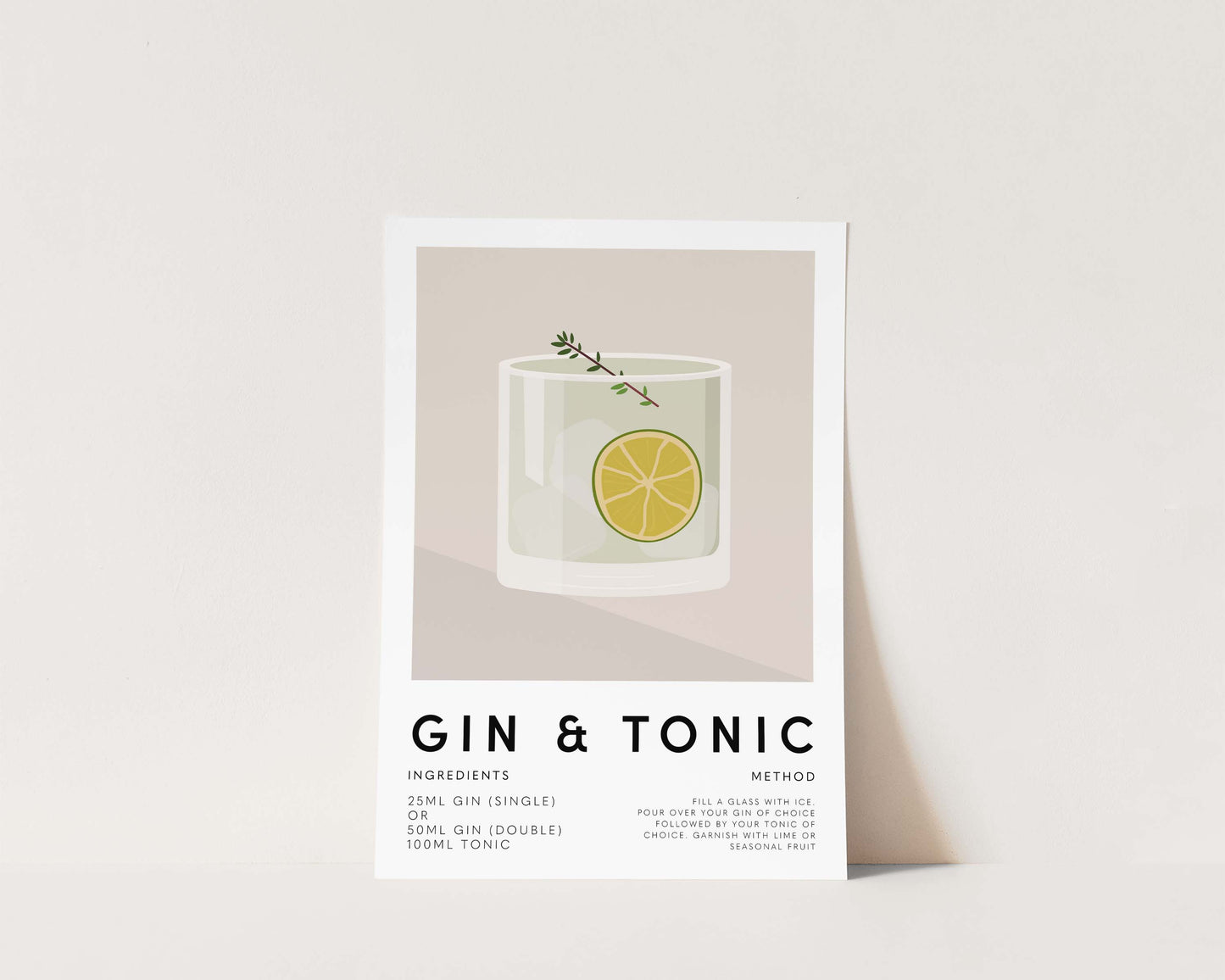 Gin & Tonic Wall Art Print