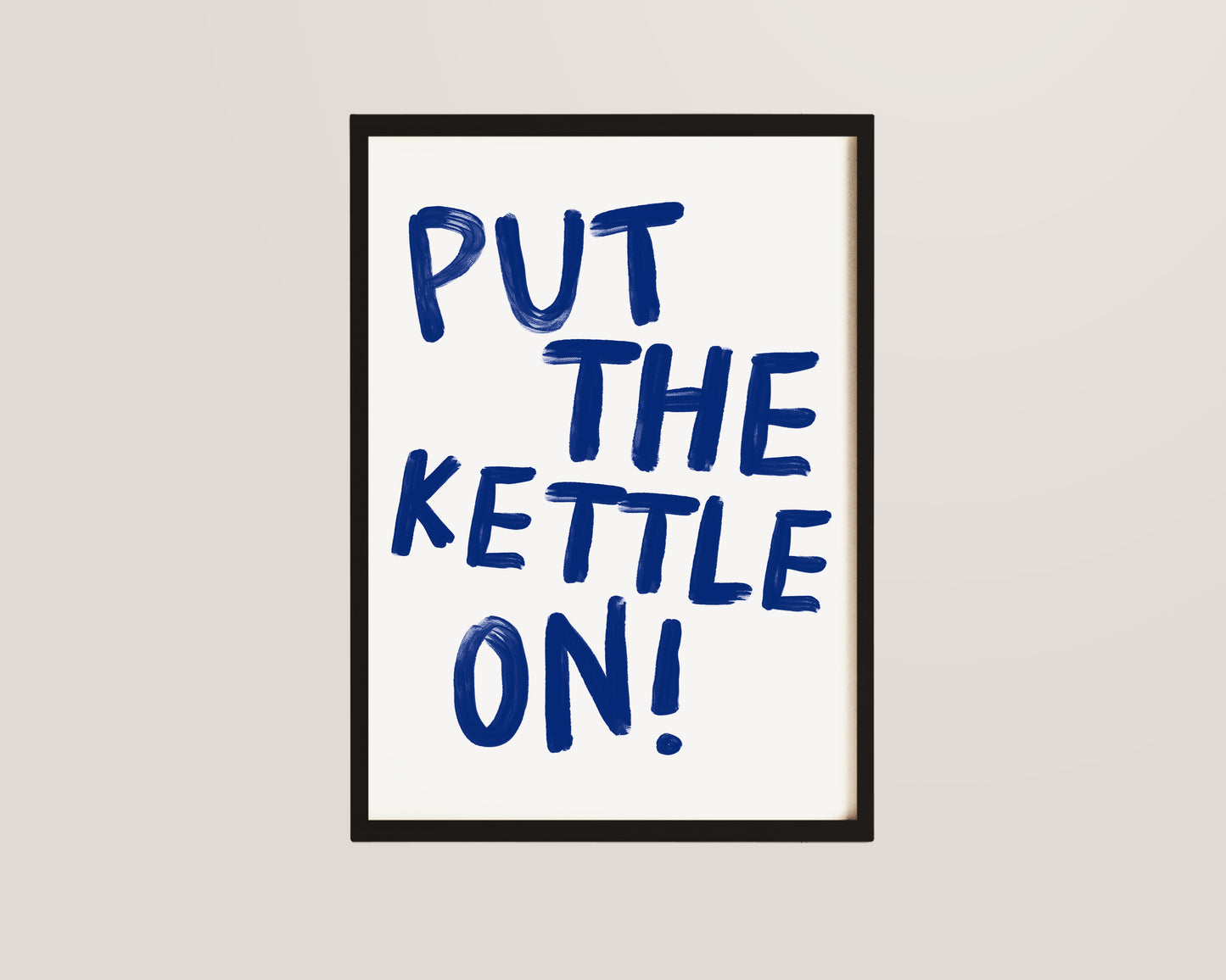 Put The Kettle On Print In Blue
