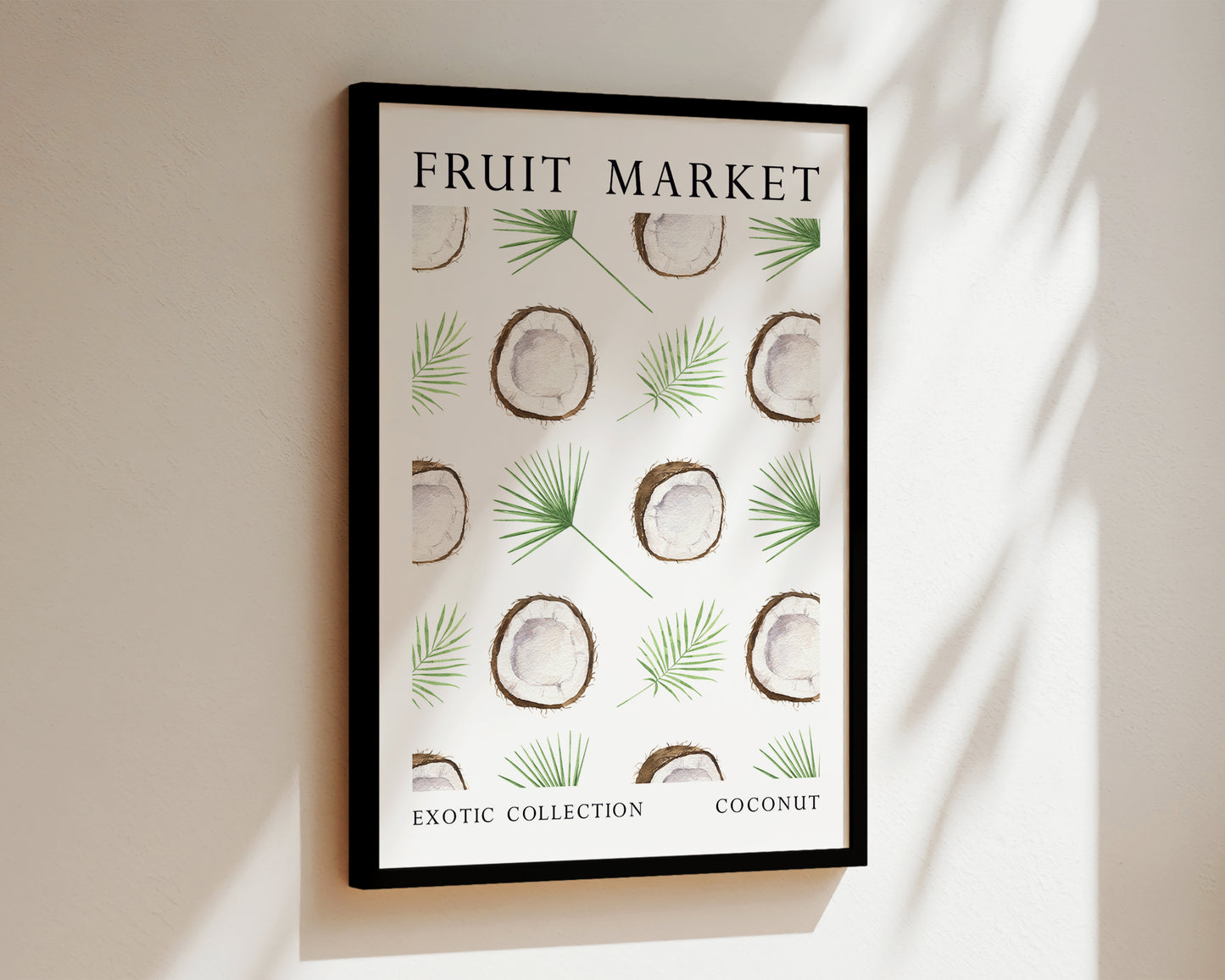 Fruit Market Coconut Art Wall Art Print