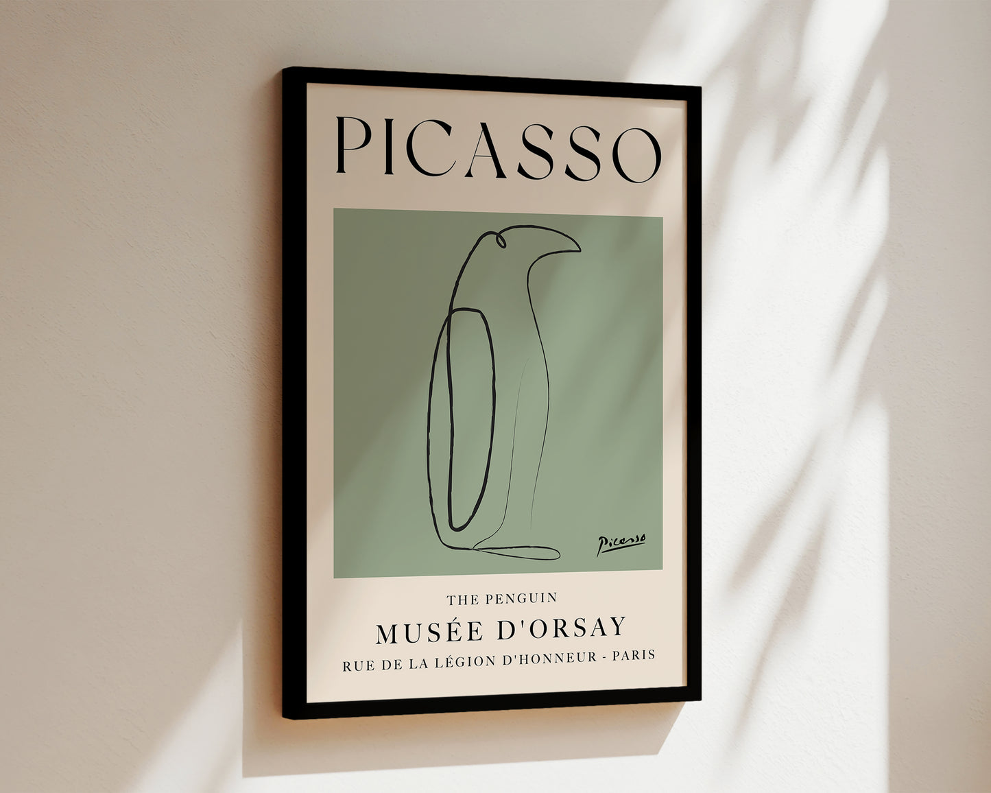 Picasso The Penguin Art Wall Art Print In Green