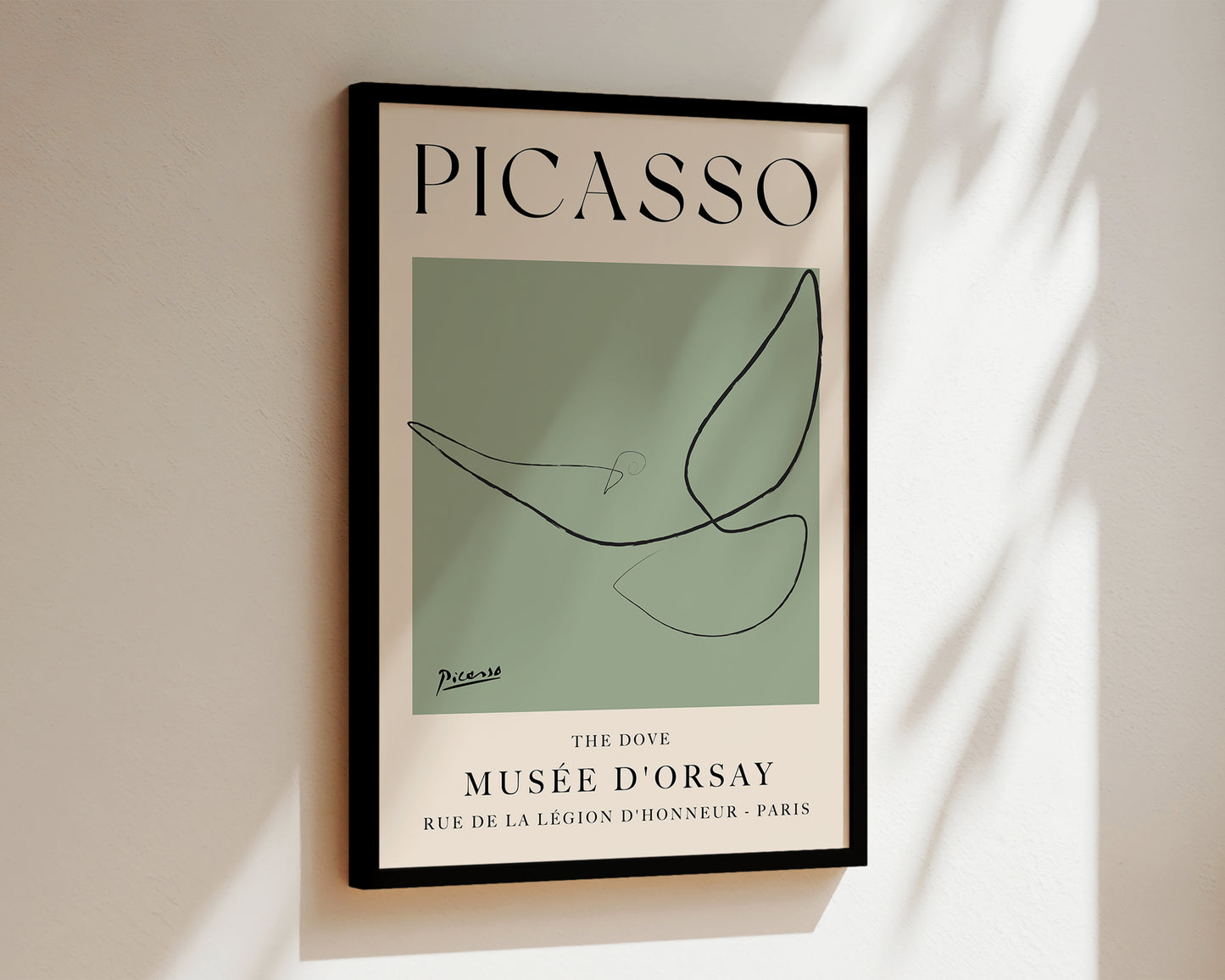 Picasso The Dove Art Wall Art Print In Green