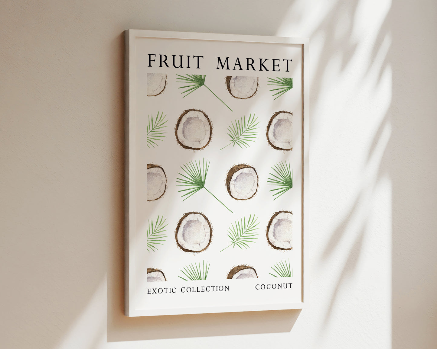 Fruit Market Coconut Art Wall Art Print