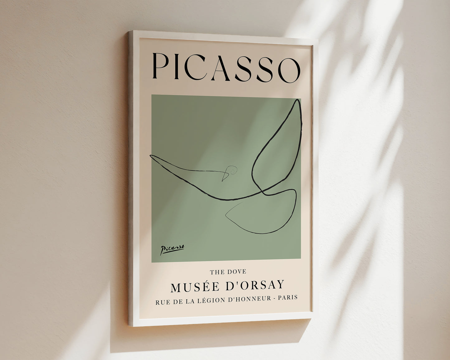 Picasso The Dove Art Wall Art Print In Green