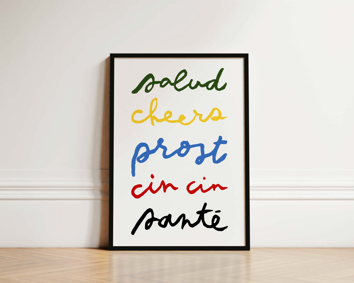 Cheers Languages Wall Art Print
