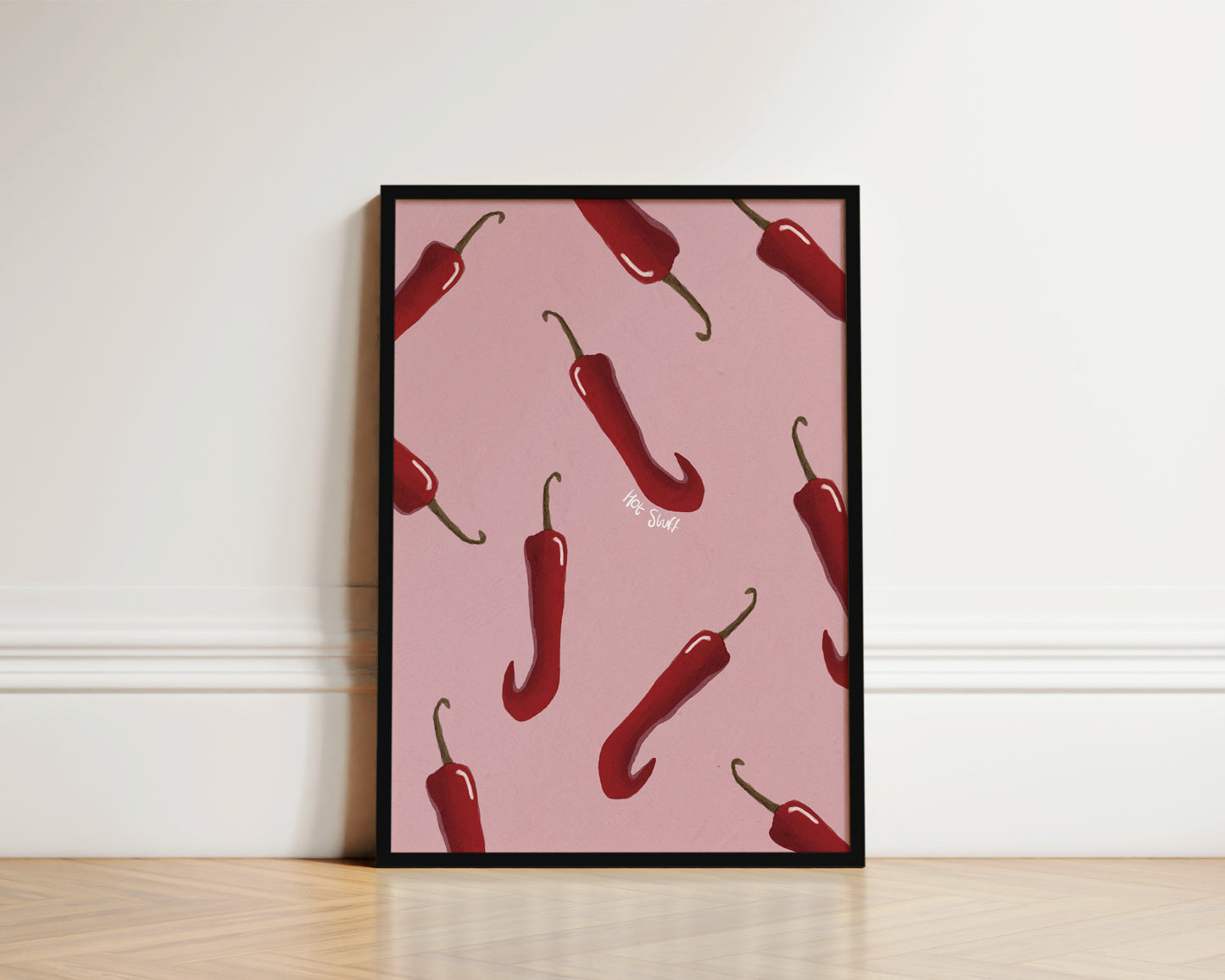 Pink Chillis Wall Art Print