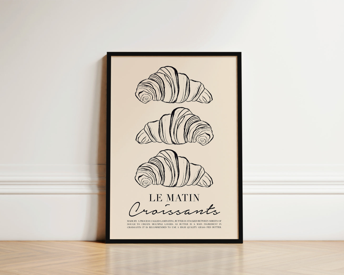 Le Matin Croissant Wall Art Print
