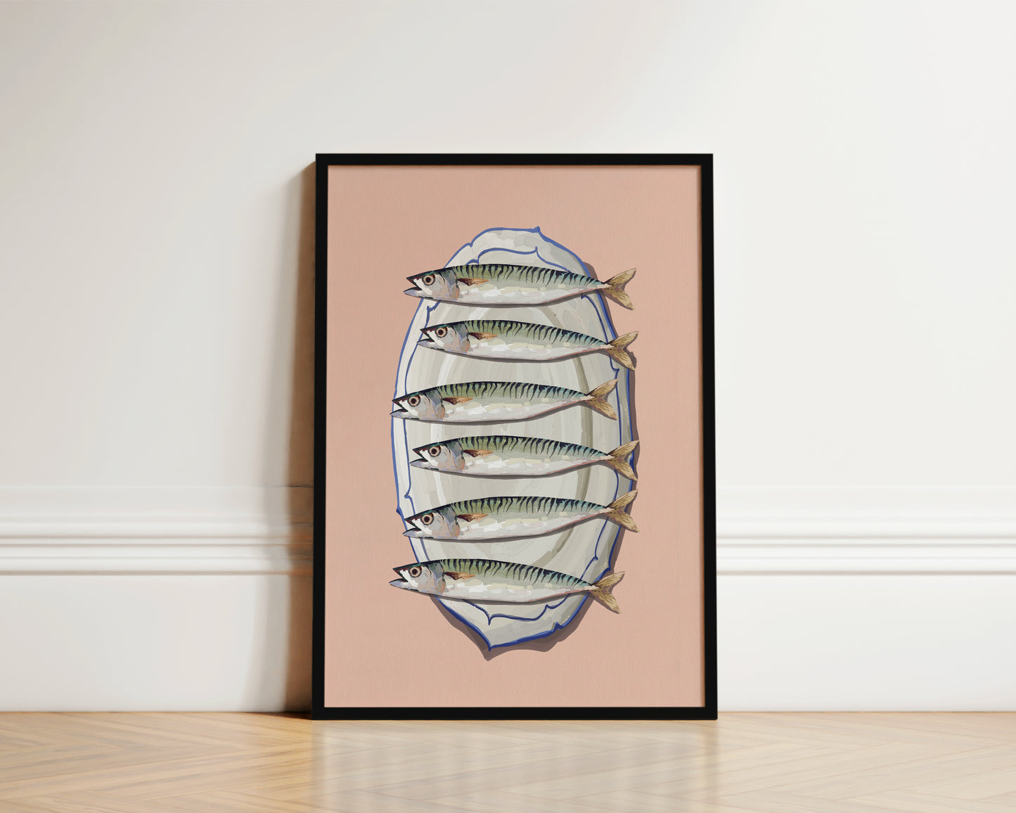 Pink Mackerel Wall Art Print