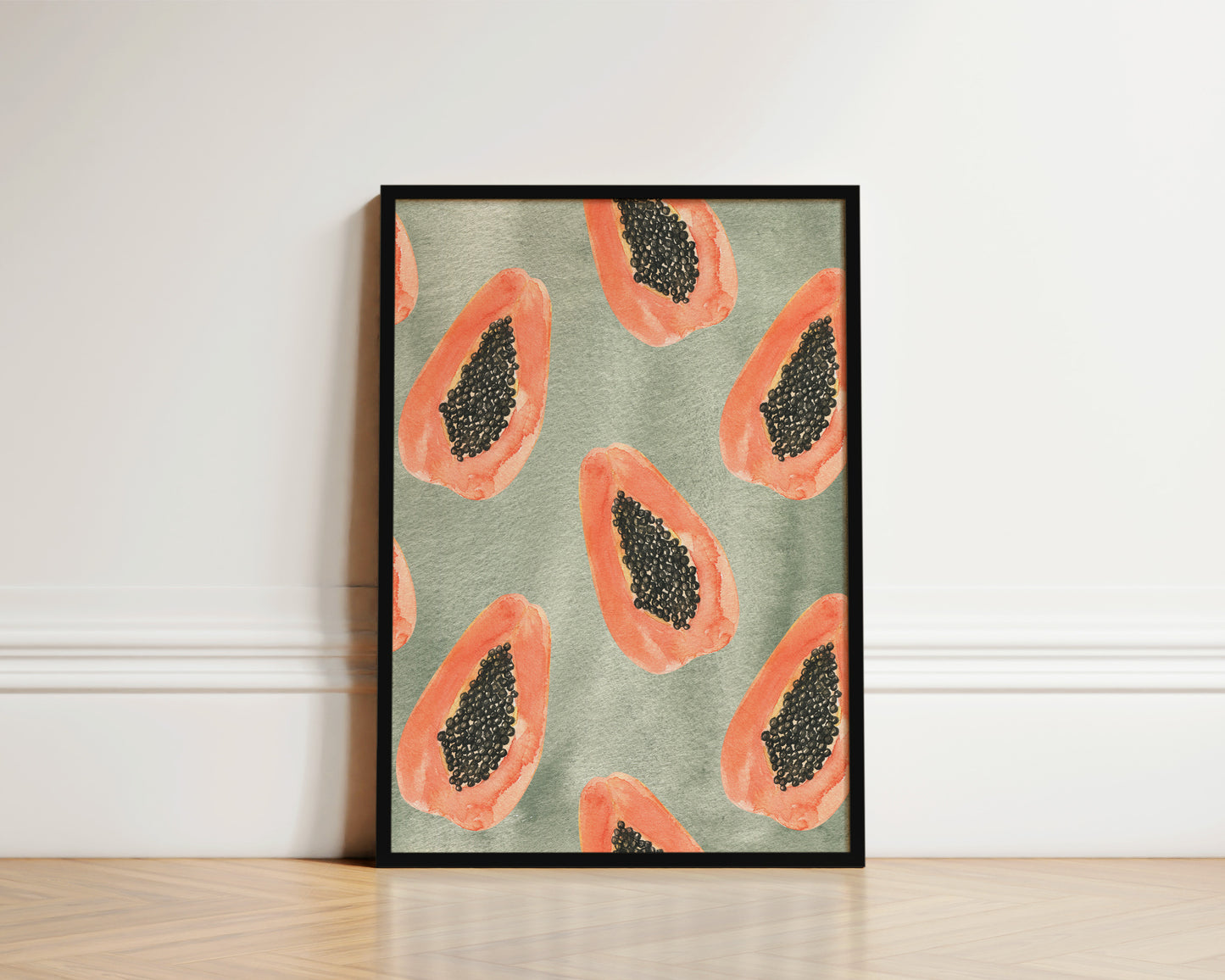Papaya Art Wall Art Print