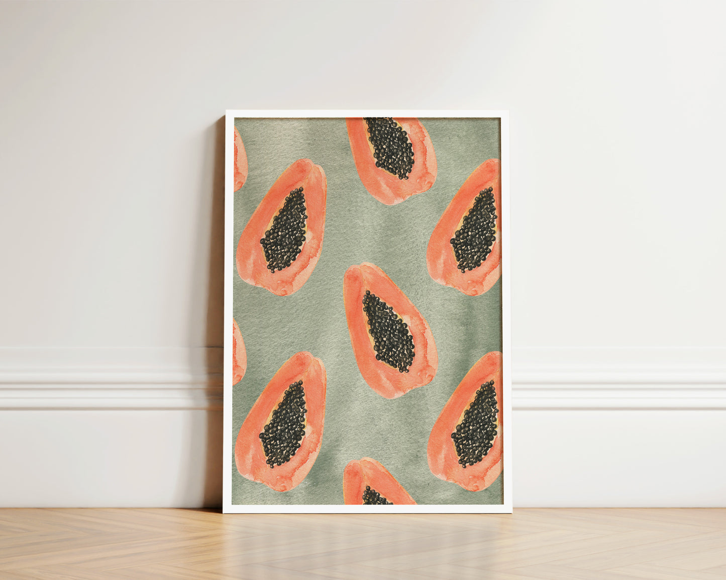 Papaya Art Wall Art Print