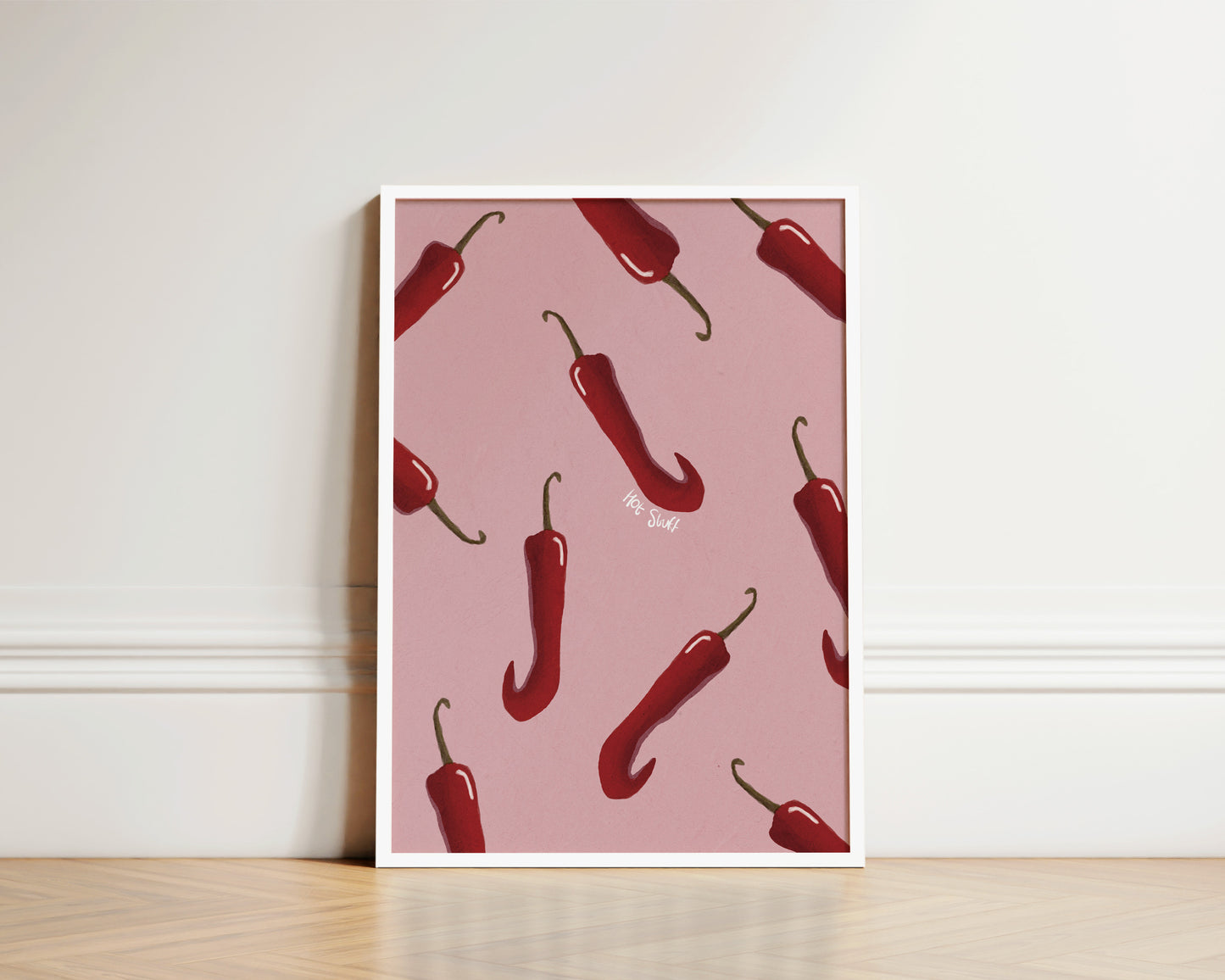 Pink Chillis Wall Art Print