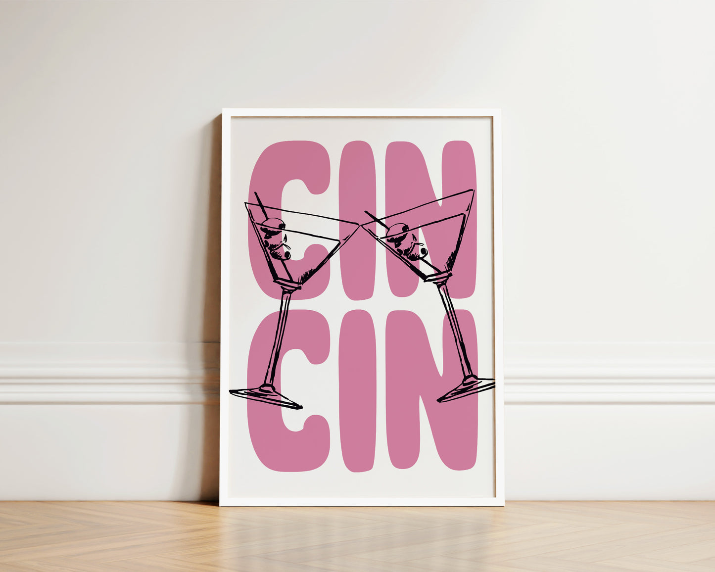 Cin Cin Pink Wall Art Print