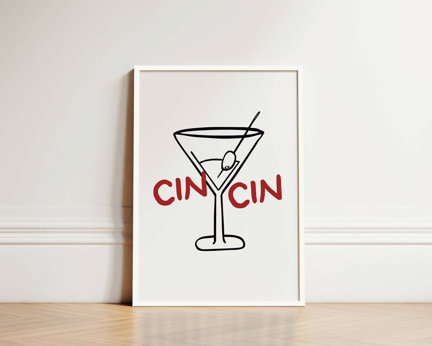 Cin Cin Martini Wall Art Print