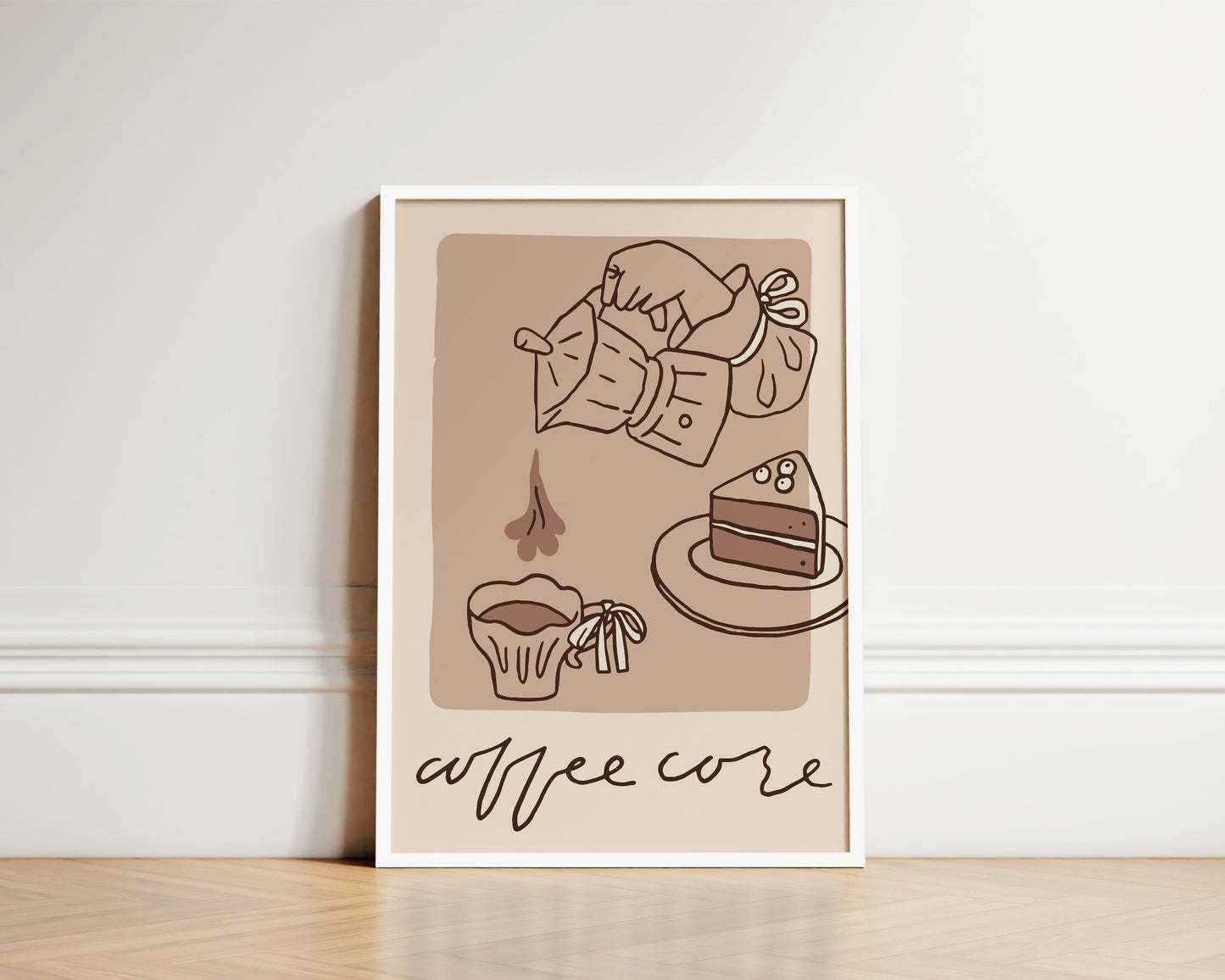 Coffee Core Dainty Wall Art Print