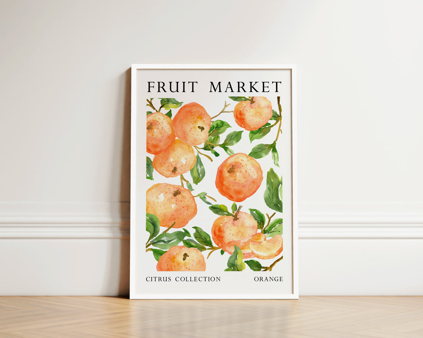 Fruit Market Orange Art Wall Art Print
