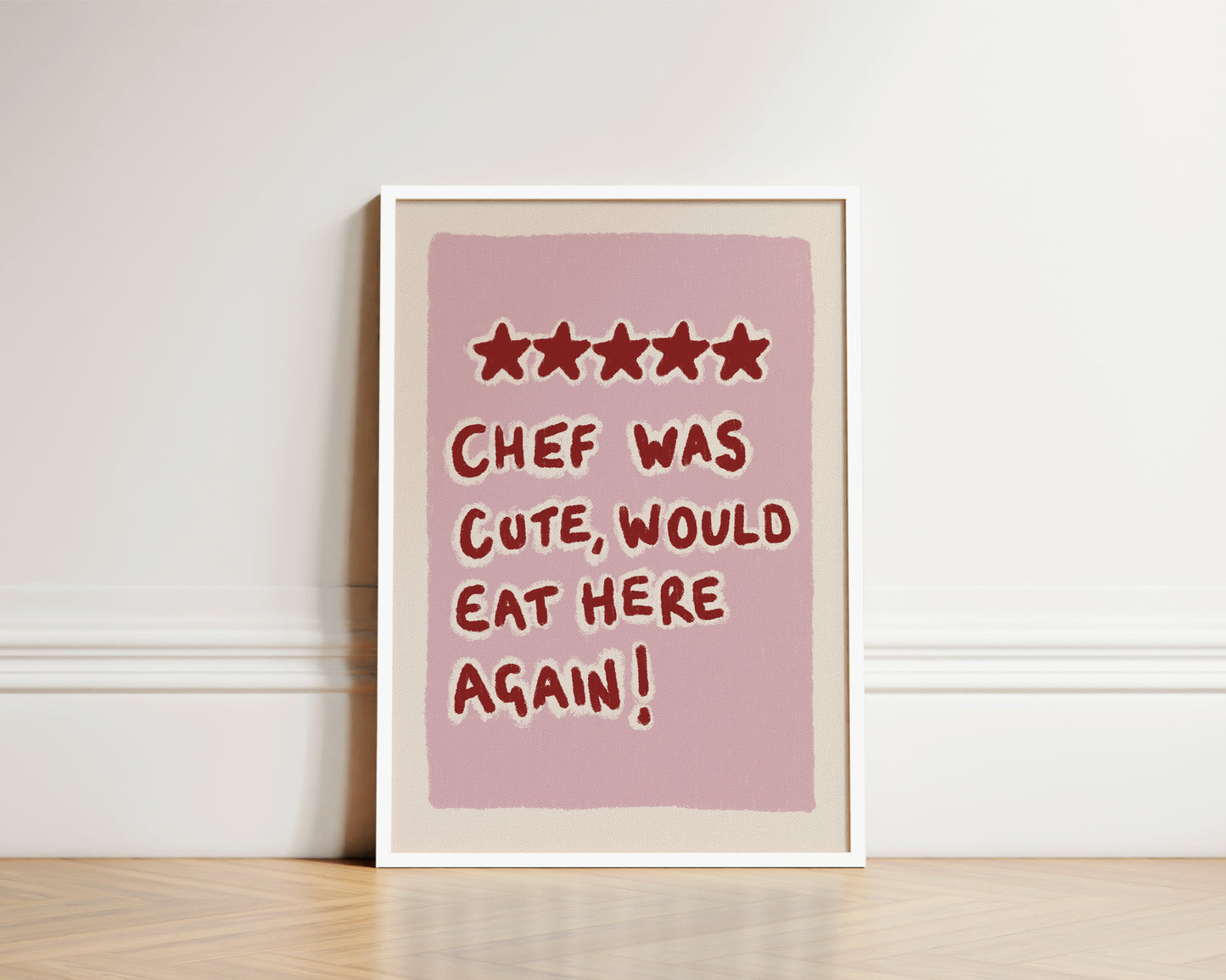 Chef Was Cute Pink Print