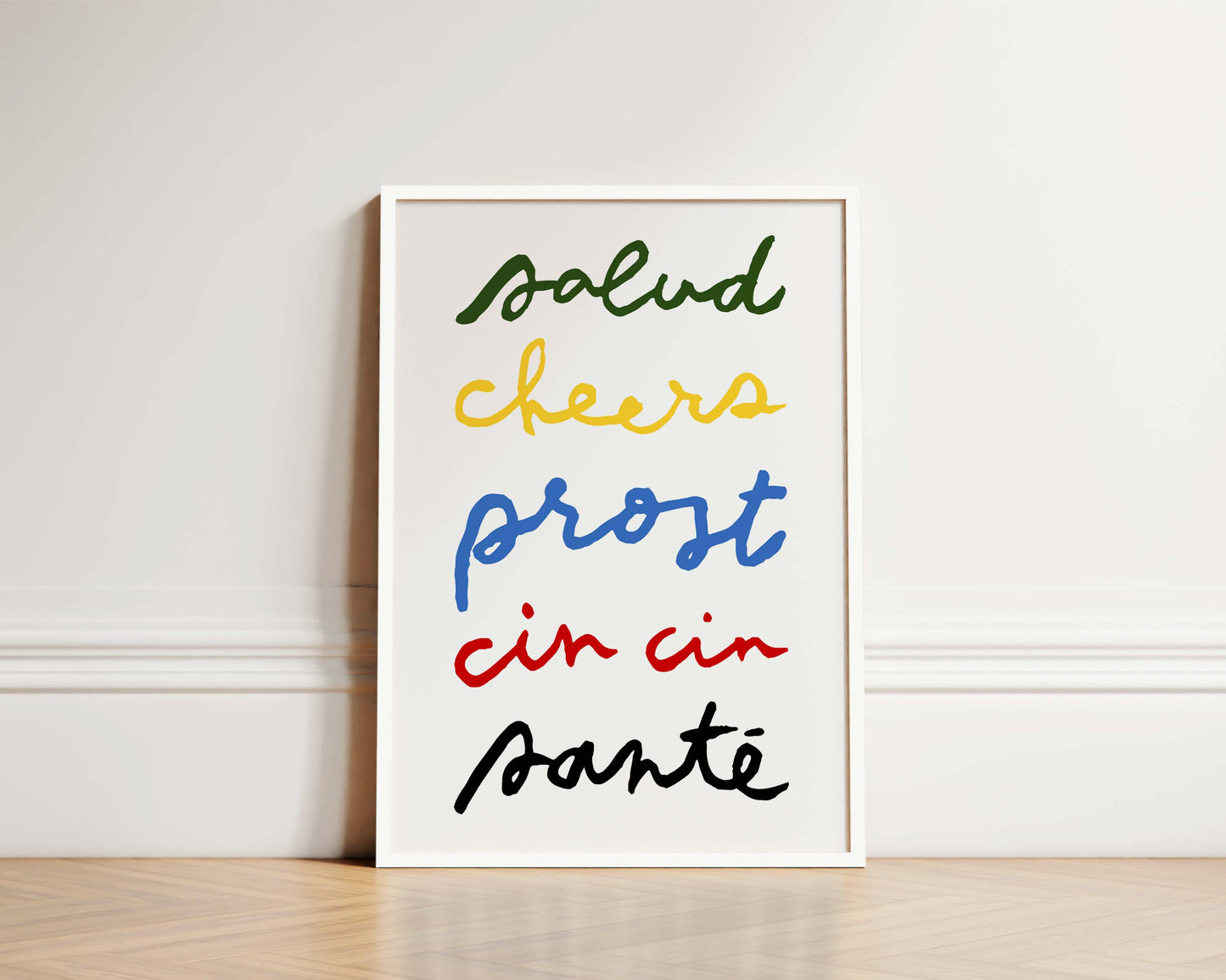 Cheers Languages Wall Art Print