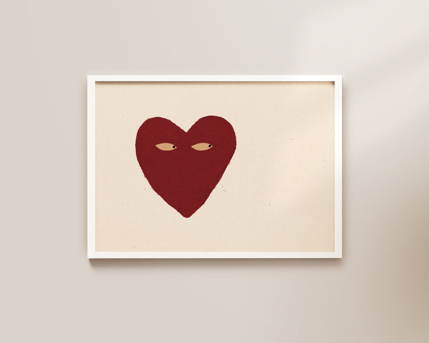 Love Heart Side Eye Art Wall Art Print
