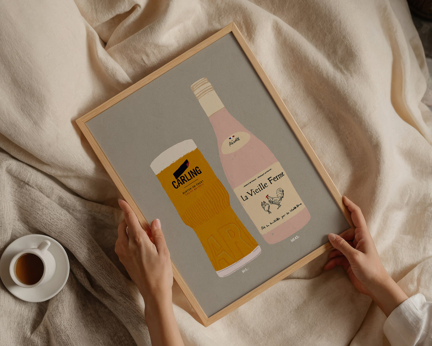 Carling & Chicken Wine Print