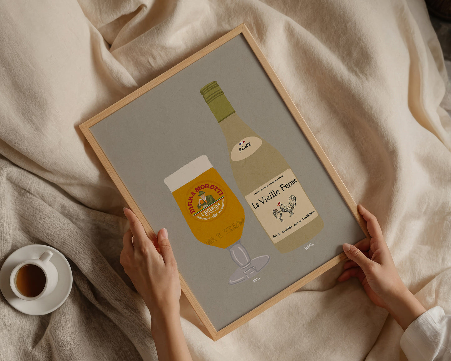 Birra Moretti & White Chicken Wine Print