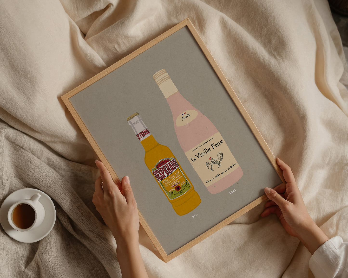 Desperados & Chicken Wine Print