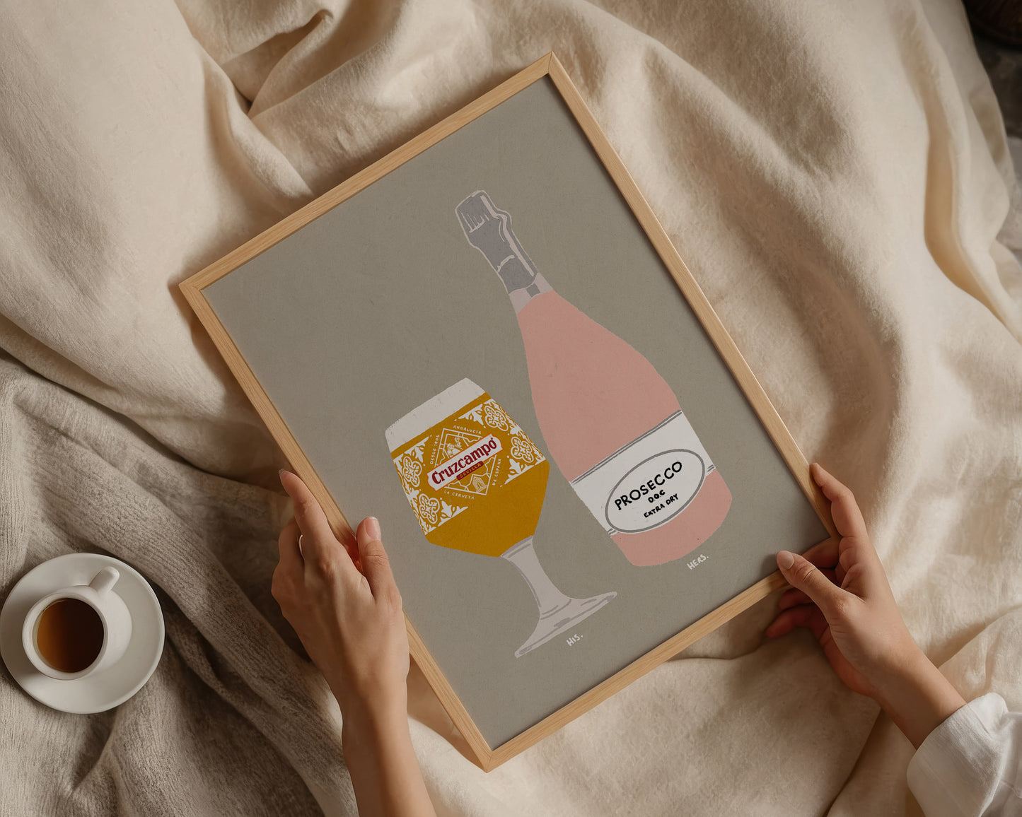 Cruzcampo & Pink Prosecco Print