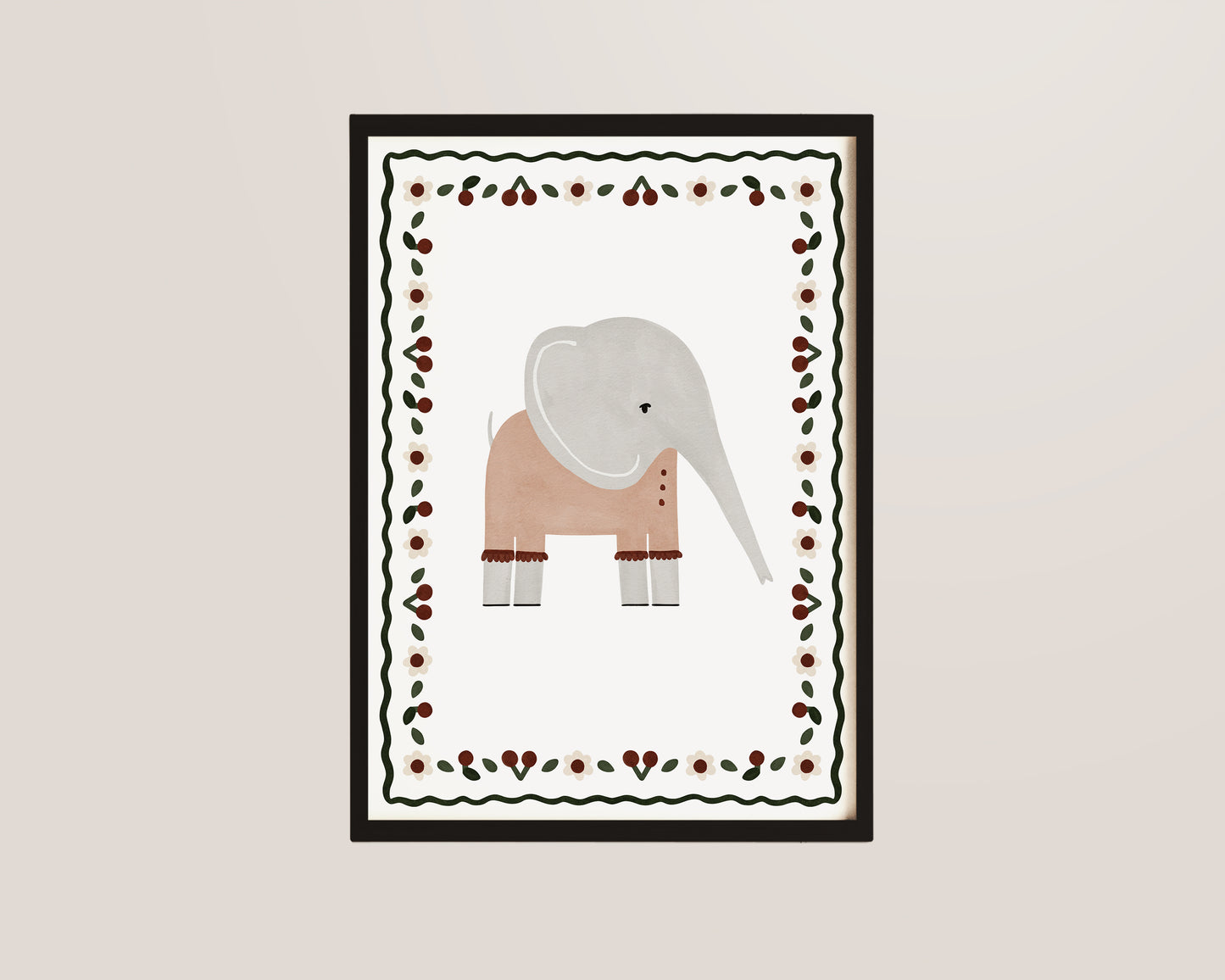 Cute Elephant Art Wall Art Print