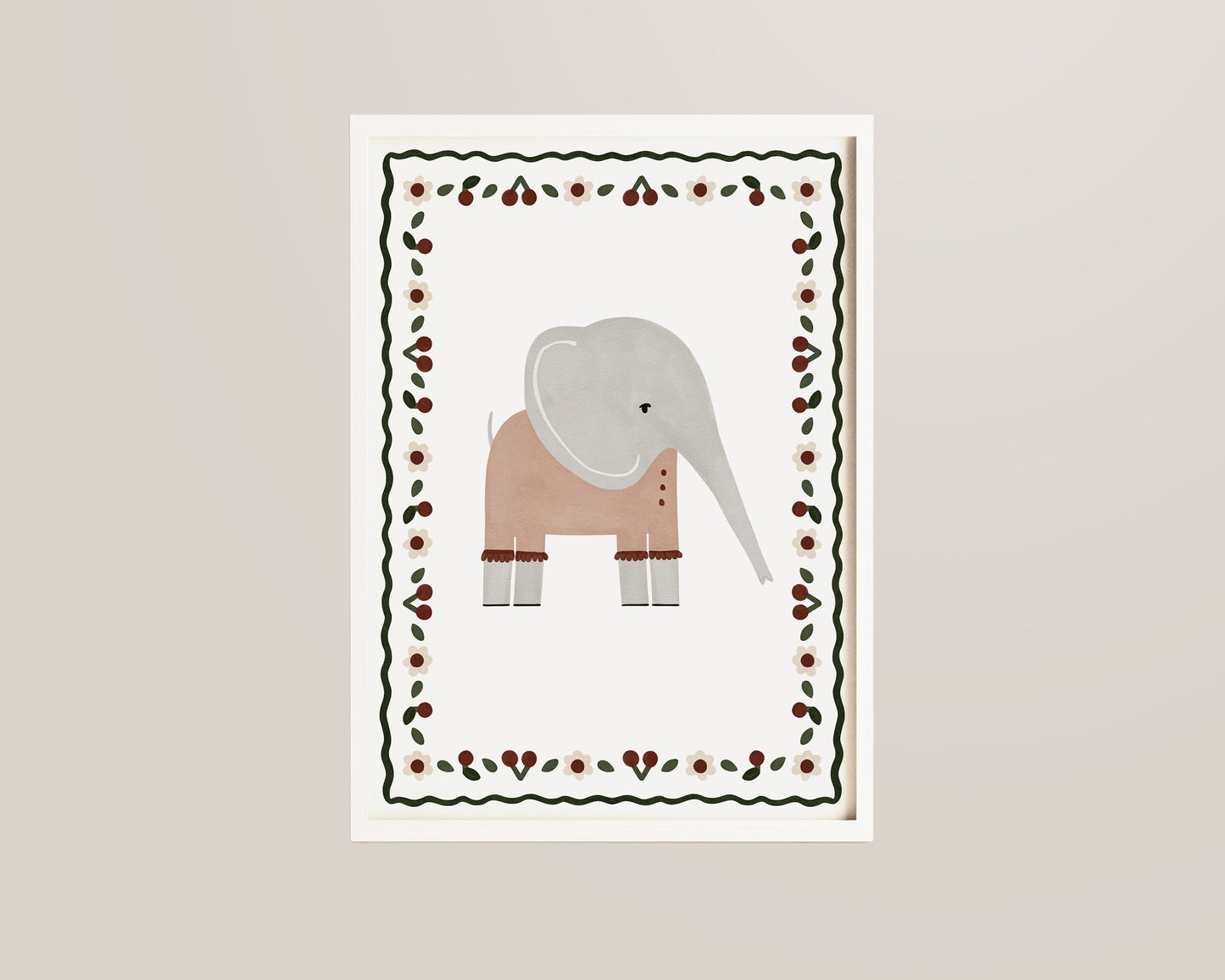 Cute Elephant Art Wall Art Print