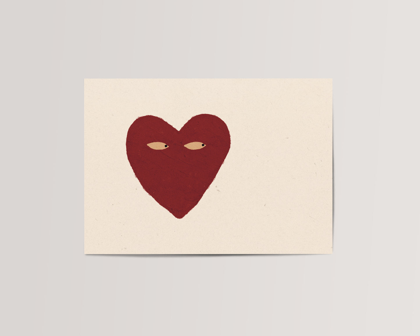 Love Heart Side Eye Art Wall Art Print