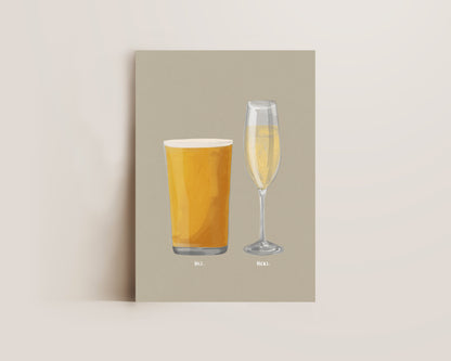 Cider & Prosecco Couples Drink Print