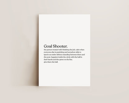 Goal Shooter Definition Print