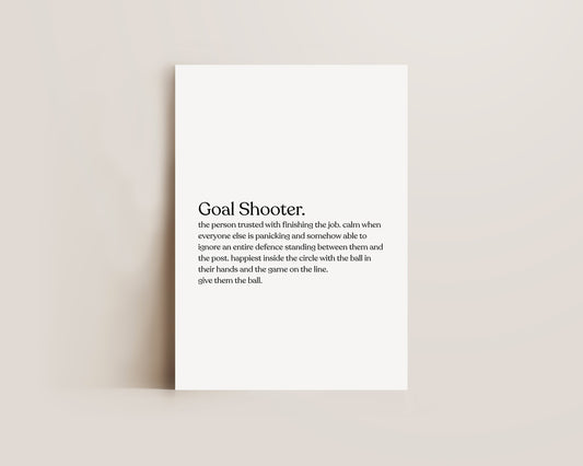 Goal Shooter Definition Print