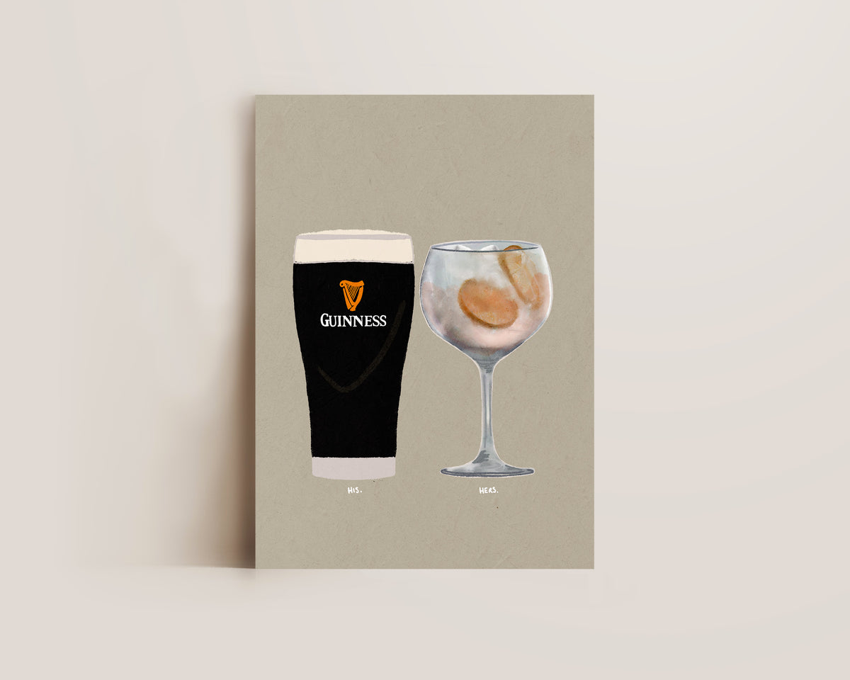 Guinness & Orange Gin Print