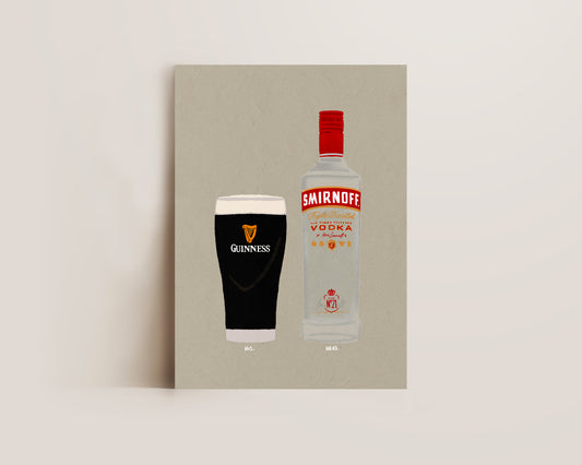 Guinness & Smirnoff Vodka Print