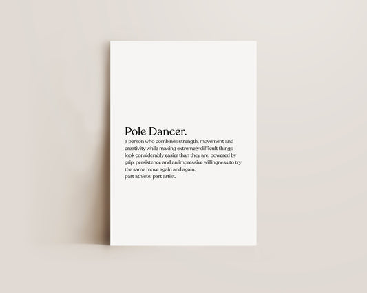 Pole Dancer Definition Print
