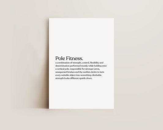 Pole Fitness Definition Print