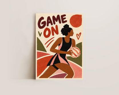 Game On Netball Print
