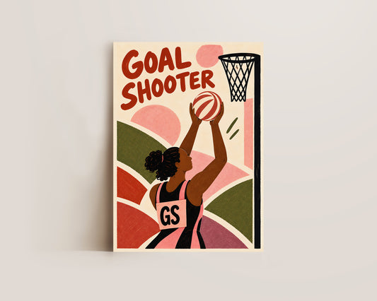 Goal Shooter Netball Print