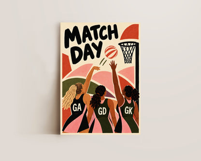 Match Day Netball Print