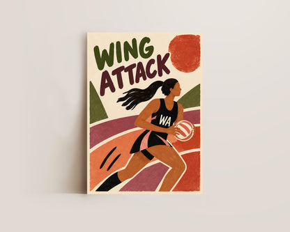 Wing Attack Netball Print
