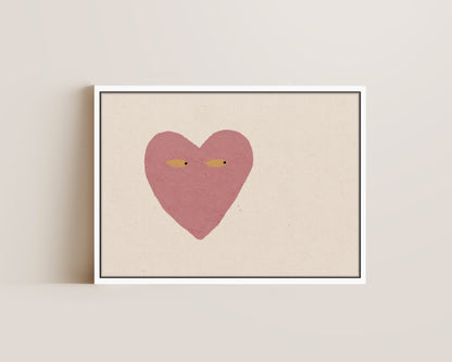 Dusty Pink Side Eye Canvas