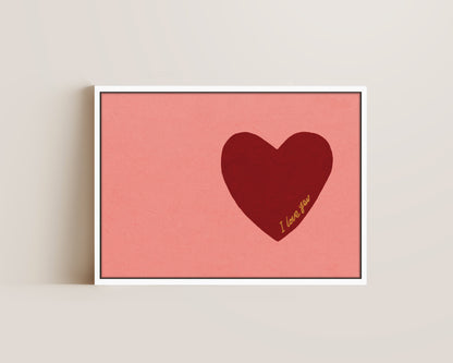 I Love You Heart Canvas