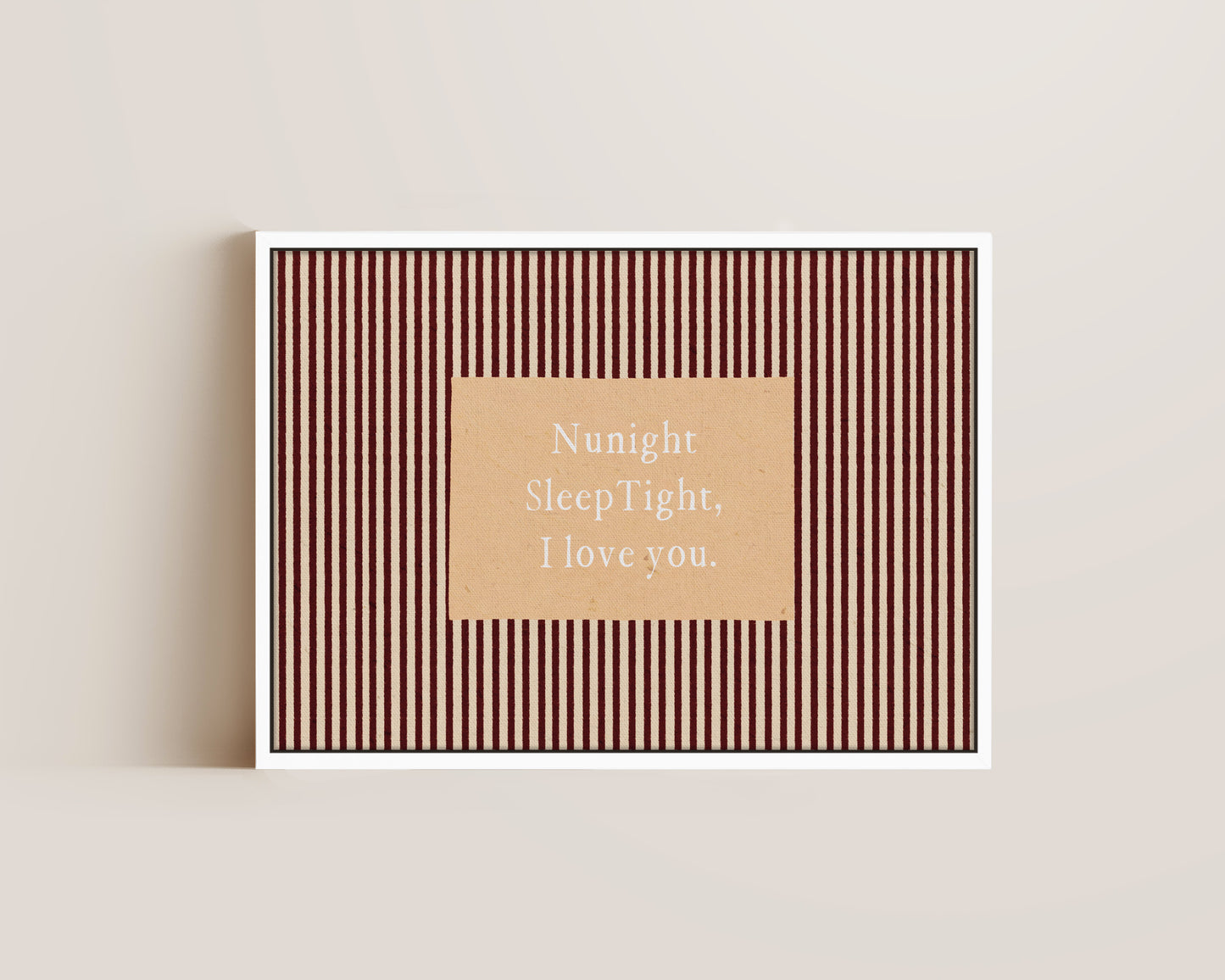 Nunight Sleep Tight Canvas