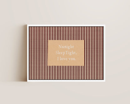 Nunight Sleep Tight Canvas