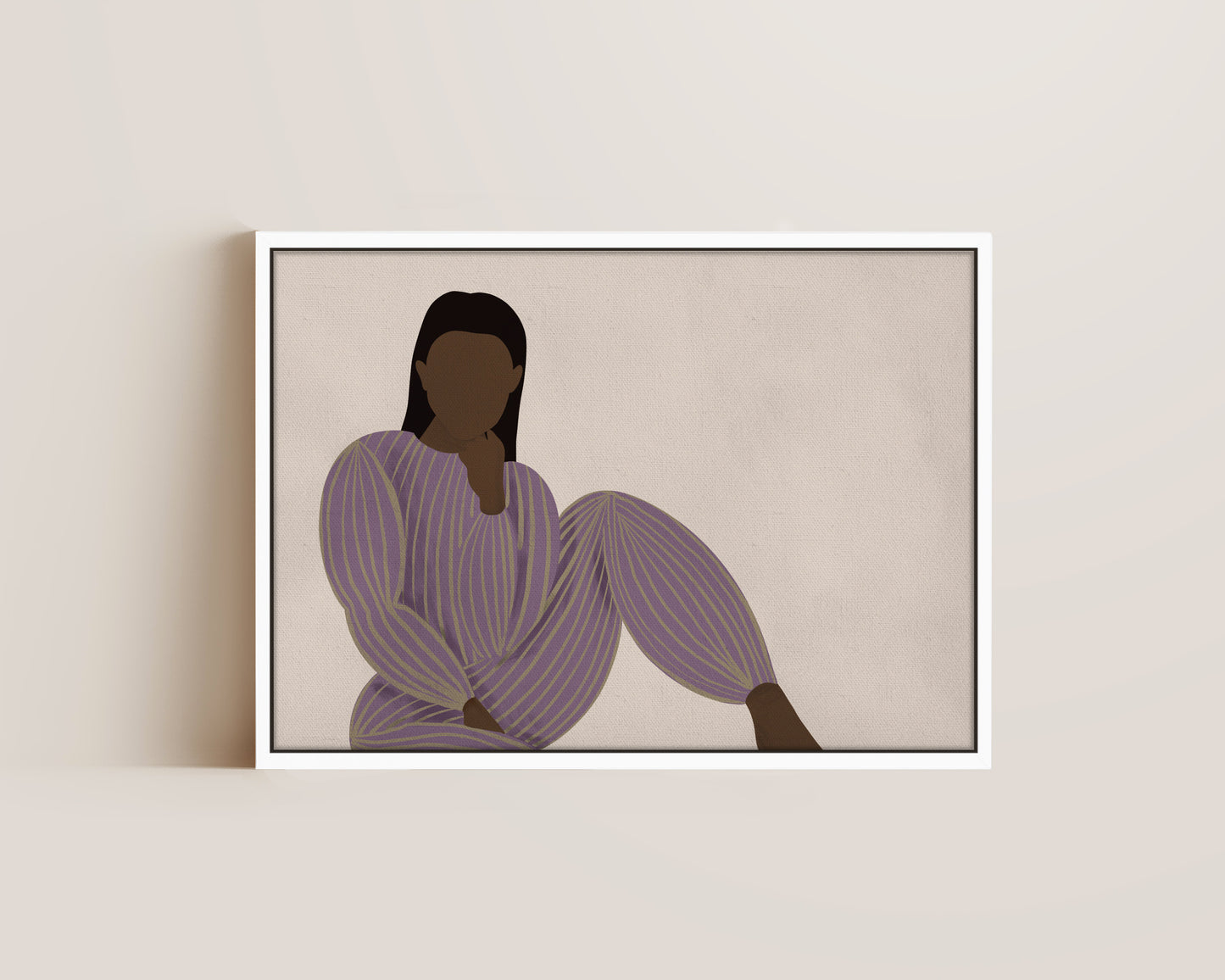 Purple Striped Lady Canvas