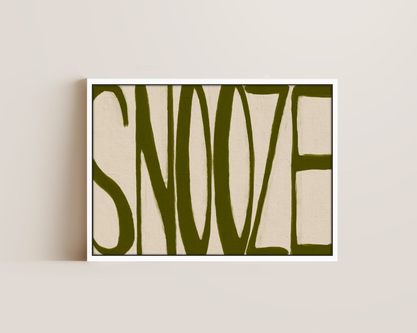 Snooze Olive Canvas
